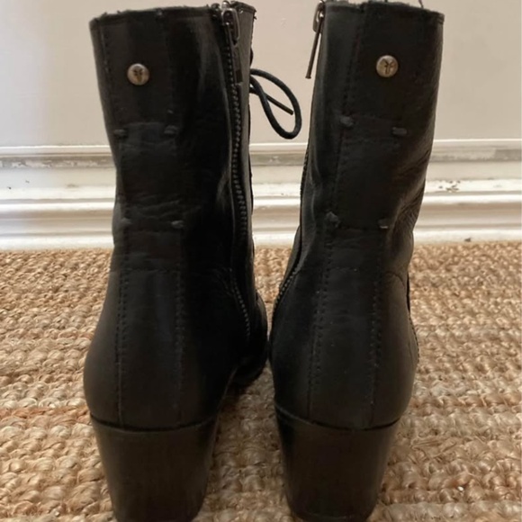 FRYE black leather boots - Picture 5 of 8